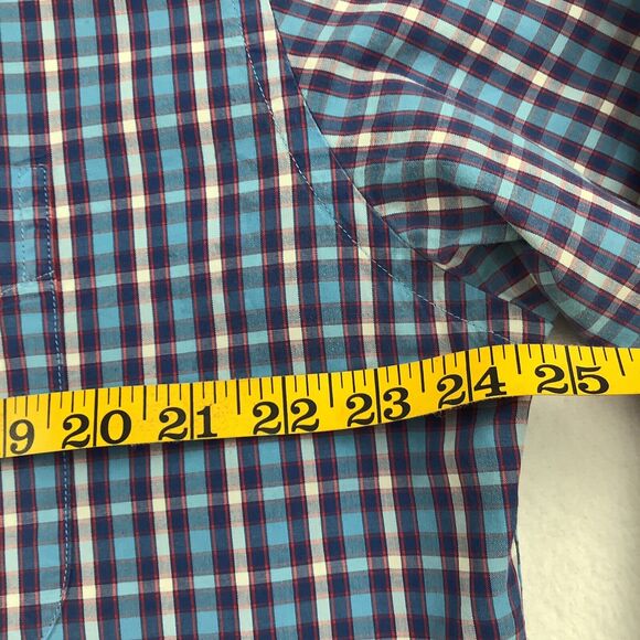 Tommy Hilfiger Men’s XL Plaid Shirt Button Up Down Long Sleeves Blue Classic Fit - Picture 10 of 16